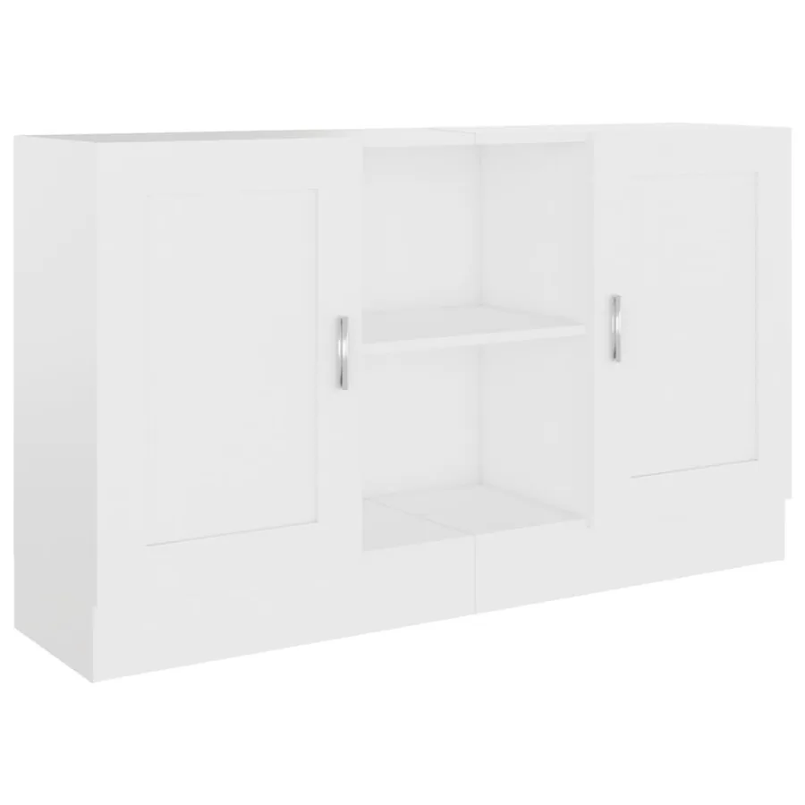 Buffet Blanc 120x30,5x70 cm Bois d'ingénierie - 2