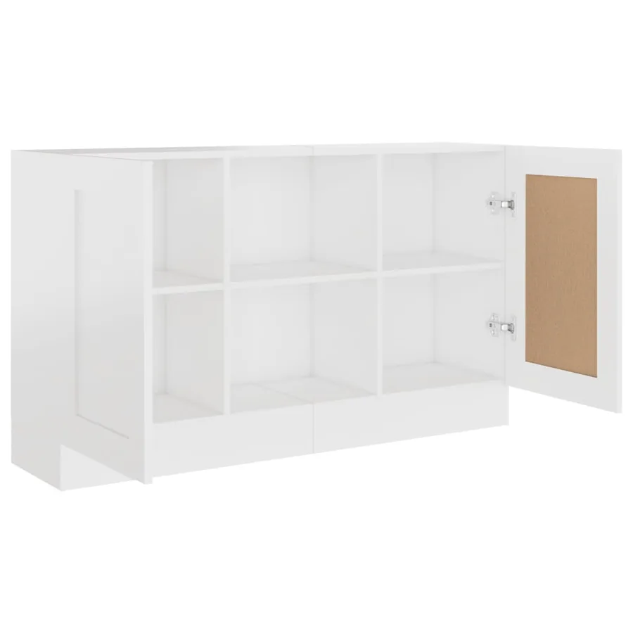 Buffet Blanc 120x30,5x70 cm Bois d'ingénierie - 5