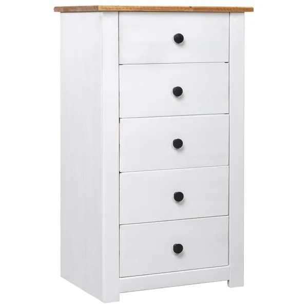 Buffet Blanc 46x40x89 cm Pin Gamme Panama