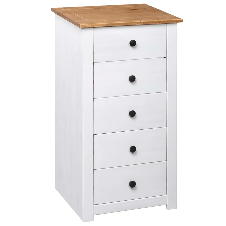 Buffet Blanc 46x40x89 cm Pin Gamme Panama - 4