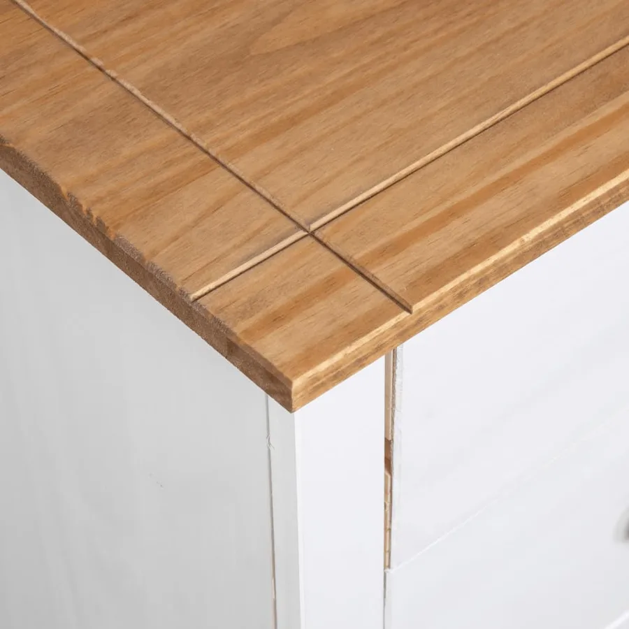 Buffet Blanc 46x40x89 cm Pin Gamme Panama - 7