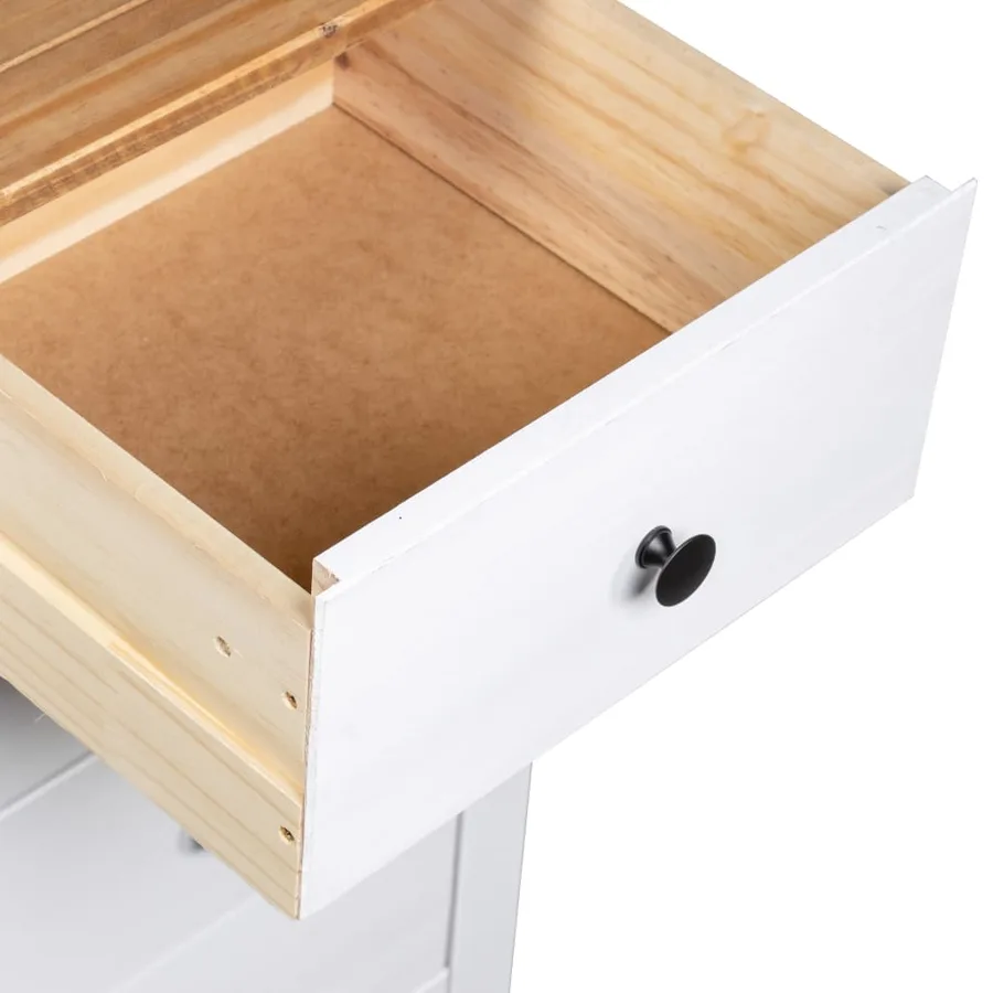 Buffet Blanc 46x40x89 cm Pin Gamme Panama - 8