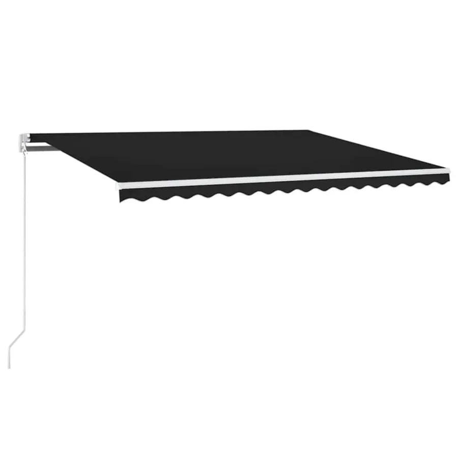 Auvent automatique et capteur de vent/LED 450x300 cm Anthracite - 2