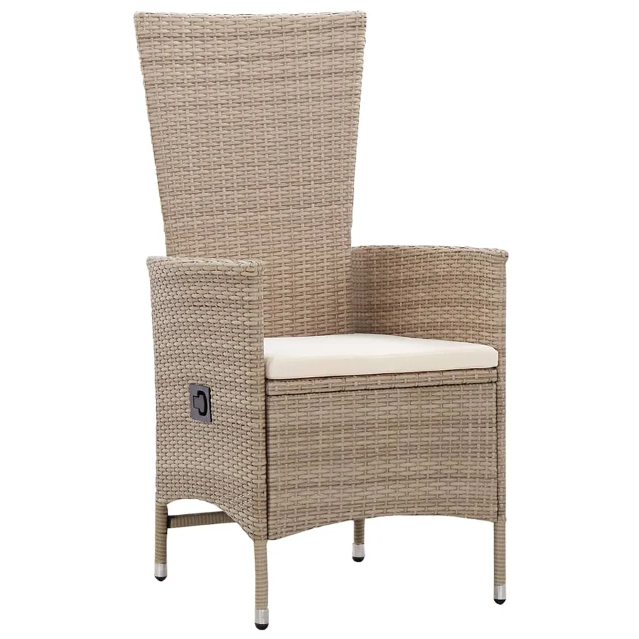 Ensemble à manger de jardin 5 pcs Beige - 6