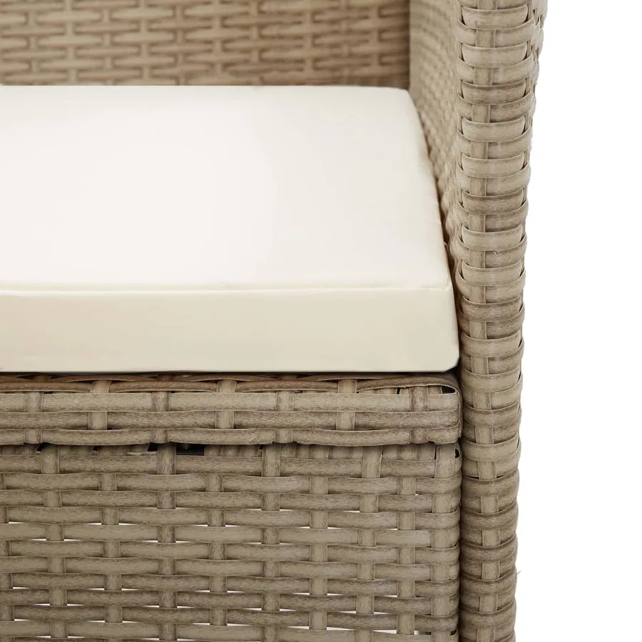 Ensemble à manger de jardin 5 pcs Beige - 9