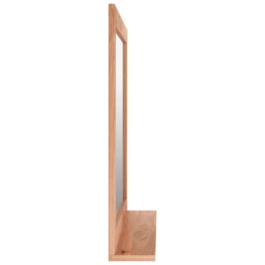 Miroir mural 55x55 cm Bois massif de noyer - 4