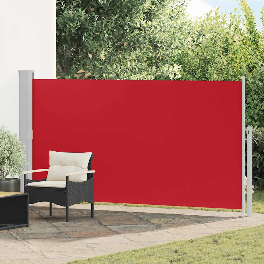 Auvent latéral rétractable de patio 170x300 cm Rouge