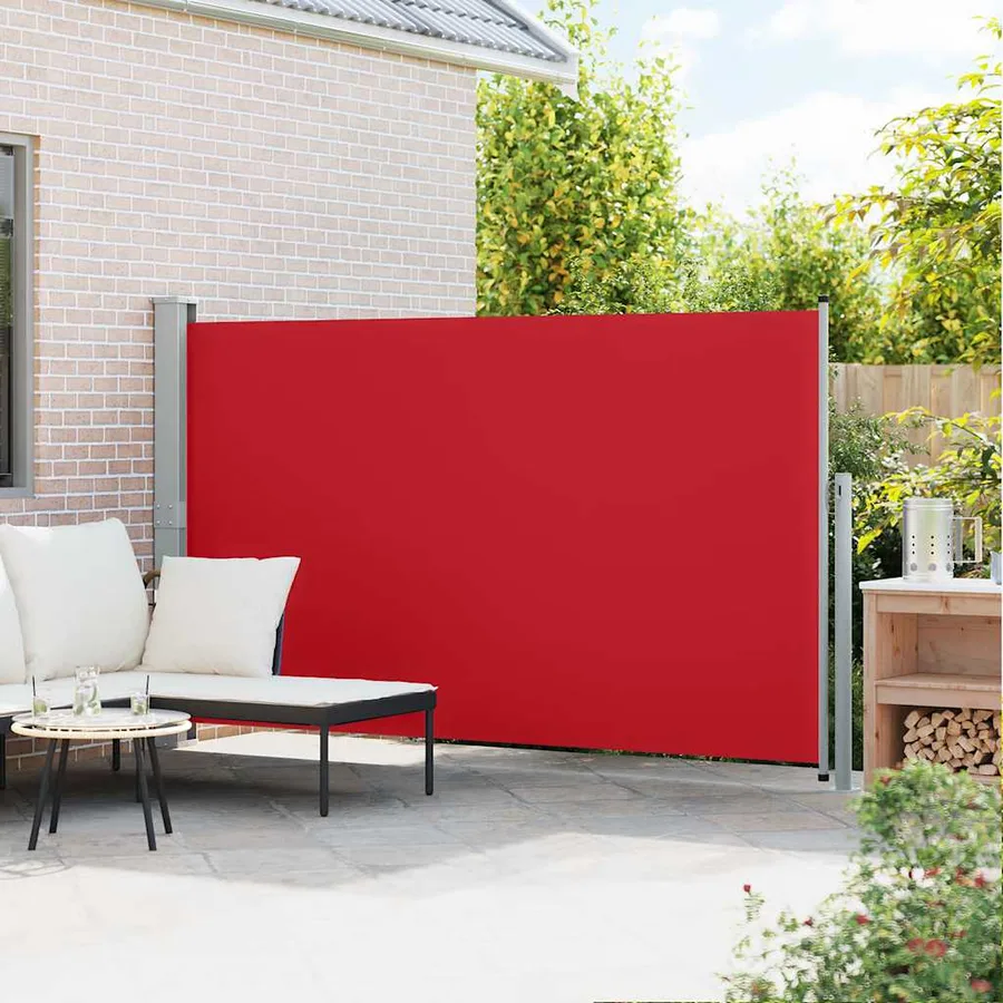 Auvent latéral rétractable de patio 170x300 cm Rouge - 3