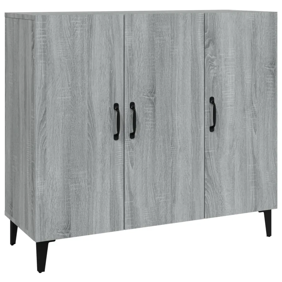 Buffet sonoma gris 90x34x80 cm bois d'ingénierie - 2