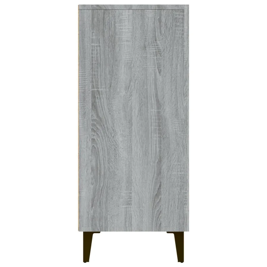 Buffet sonoma gris 90x34x80 cm bois d'ingénierie - 6