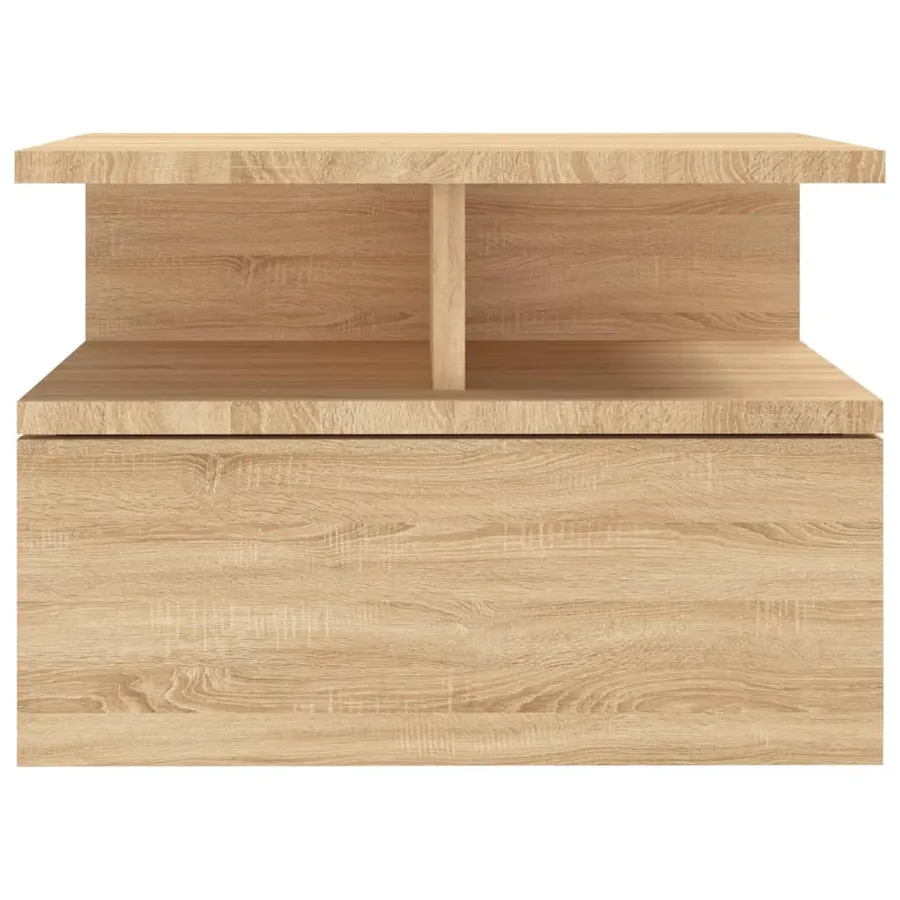 Tables de chevet flottantes 2 pcs Chêne sonoma Bois ingénierie - 5