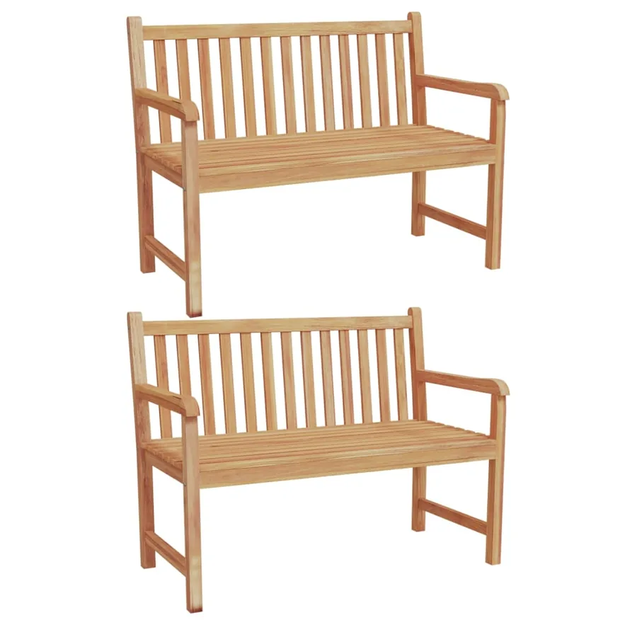 Ensemble à manger de jardin 5pcs Bois de teck massif - 4
