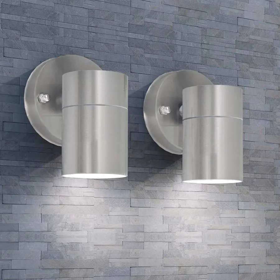 Applique murale LED d'extérieur 2 pcs Acier