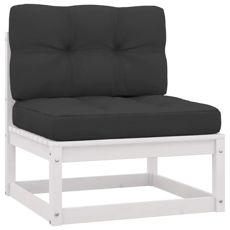 Salon de jardin 9 pcs avec coussins Bois de pin massif - 5