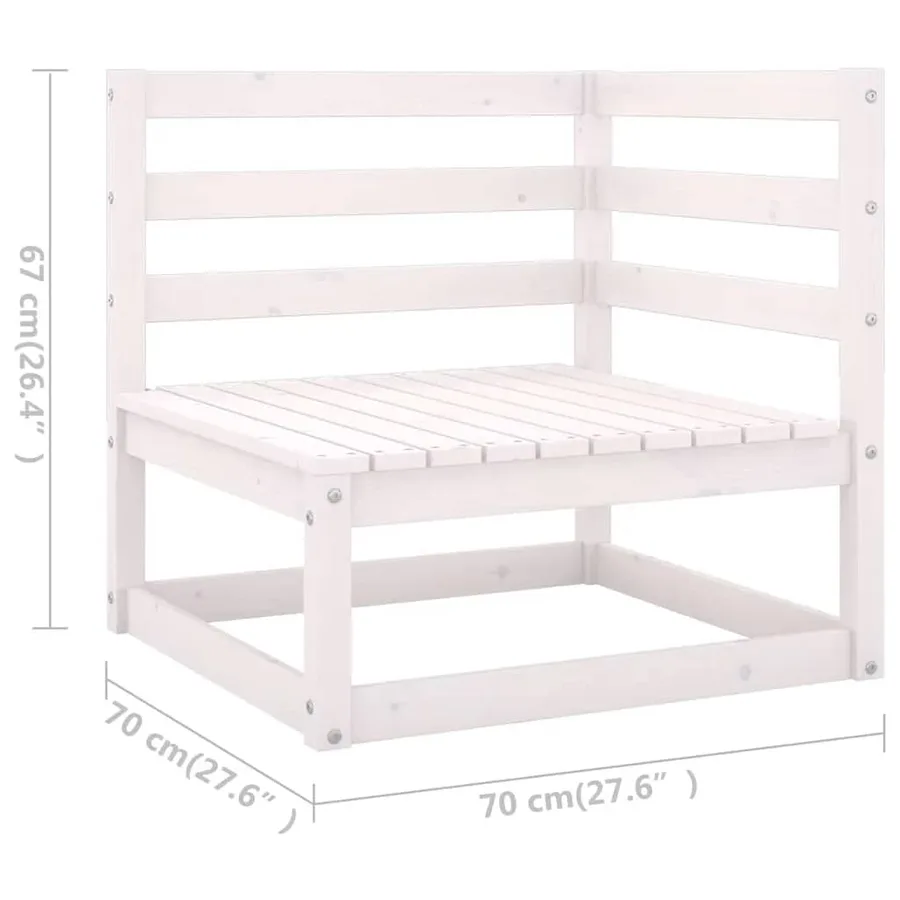 Salon de jardin 6 pcs avec coussins Bois de pin massif - 8