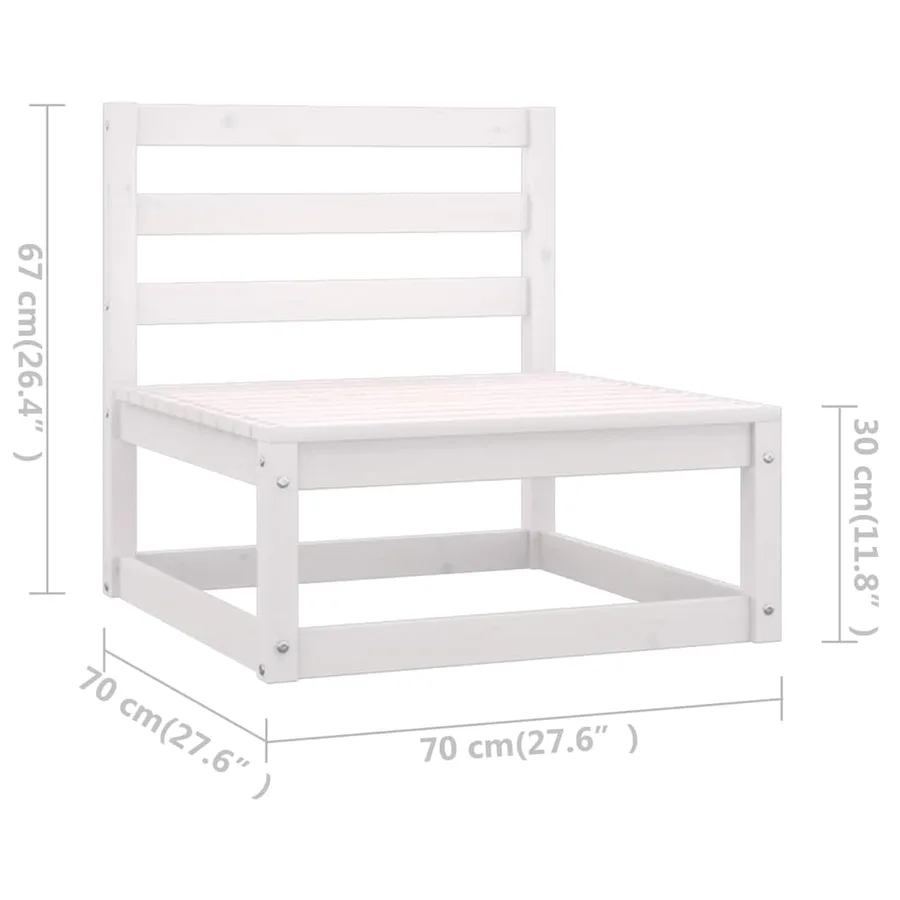Salon de jardin 6 pcs avec coussins Bois de pin massif - 9