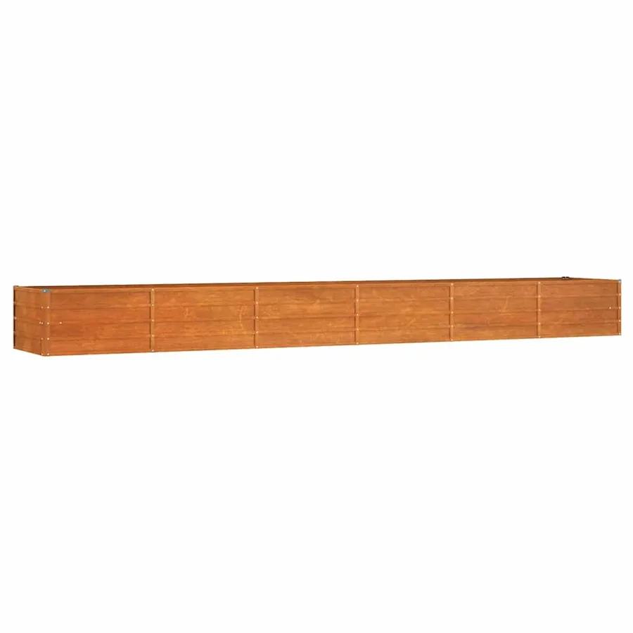 Lit surélevé de jardin rouillé 480x80x45 cm acier corten - 2