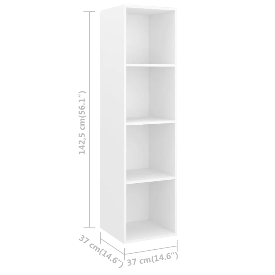 Ensemble de meuble TV 2 pcs Blanc Bois d'ingénierie - 7