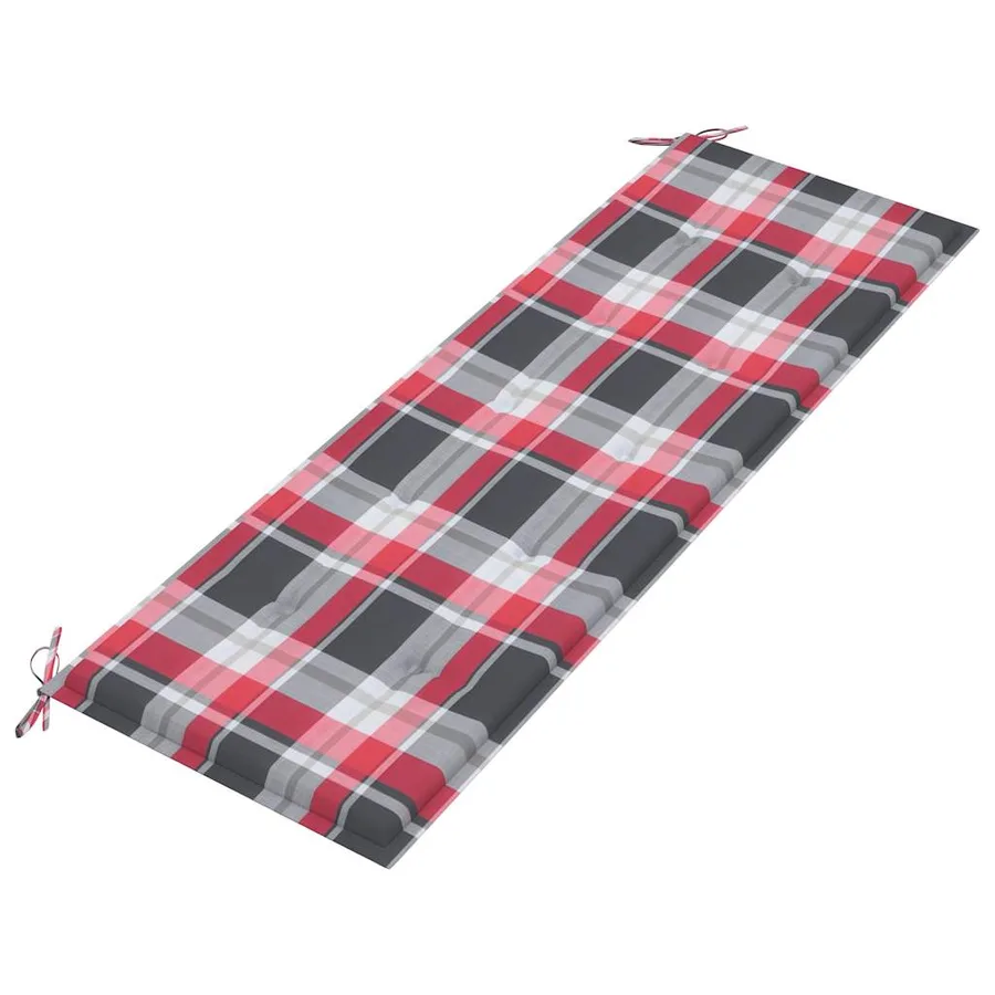 Banc de jardin empilable et coussin 159 cm Bois de teck massif - 6