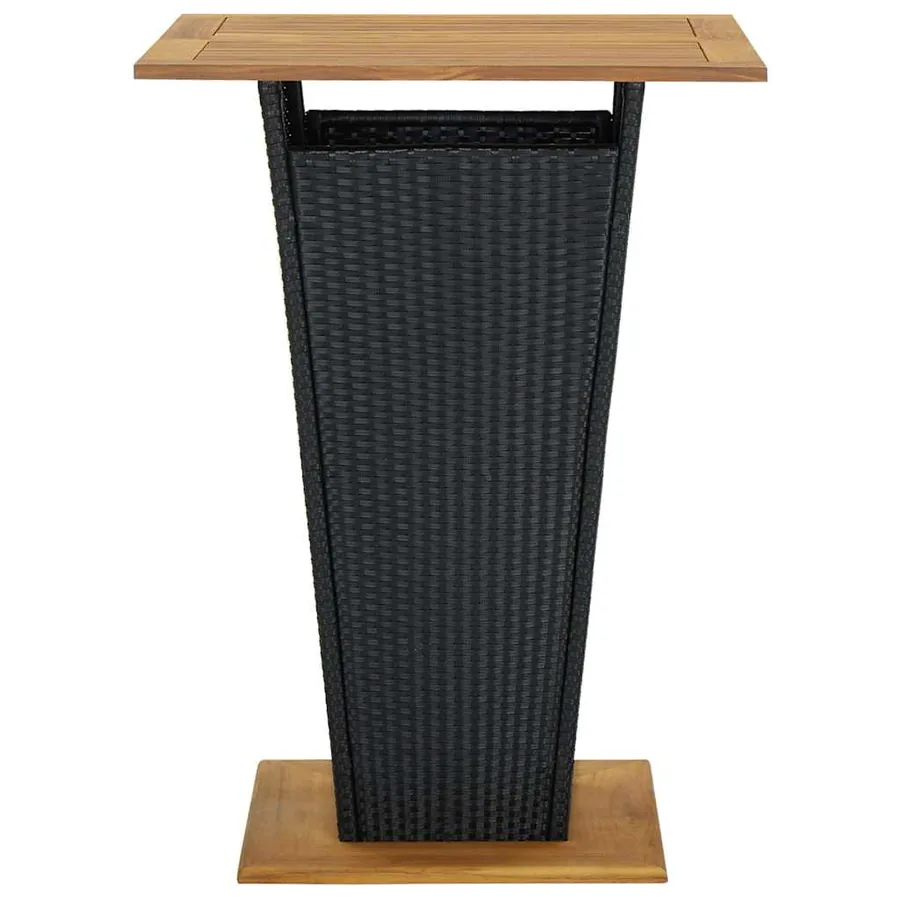 Ensemble de bar de jardin 5 pcs et coussins Résine tressée Noir - 4