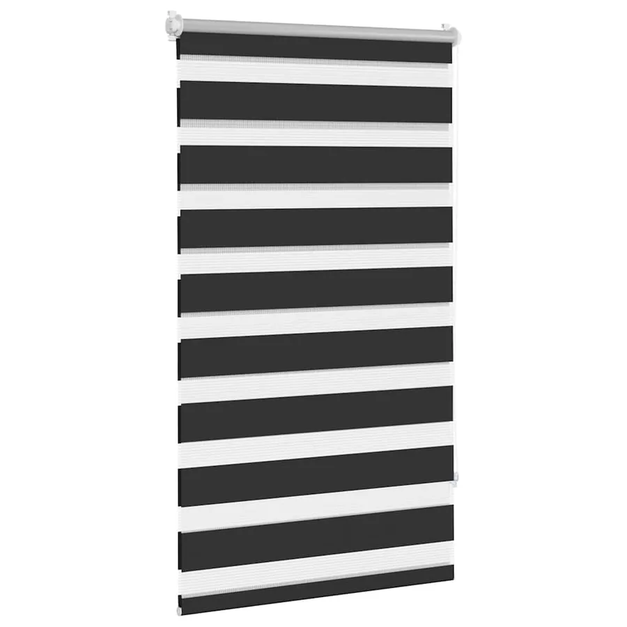 Store vénitien zébré 70,9 x 120 cm, largeur du tissu 66,7 cm, noir - 3