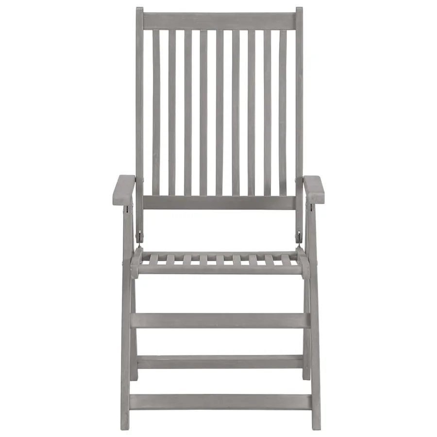 Chaises inclinables de jardin lot de 2 et coussins Bois acacia - 4