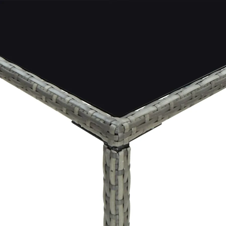 Ensemble de bar de jardin 5 pcs et coussins Résine tressée Gris - 13