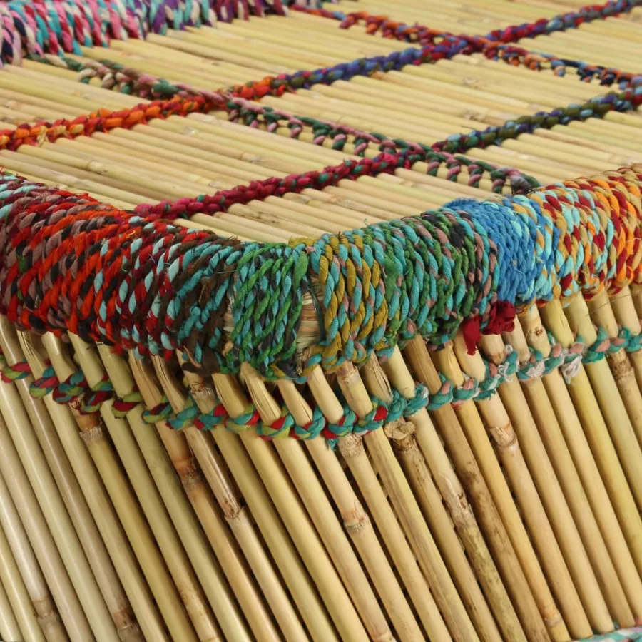 Table basse Bambou avec Détails Chindi Multicolore - 8
