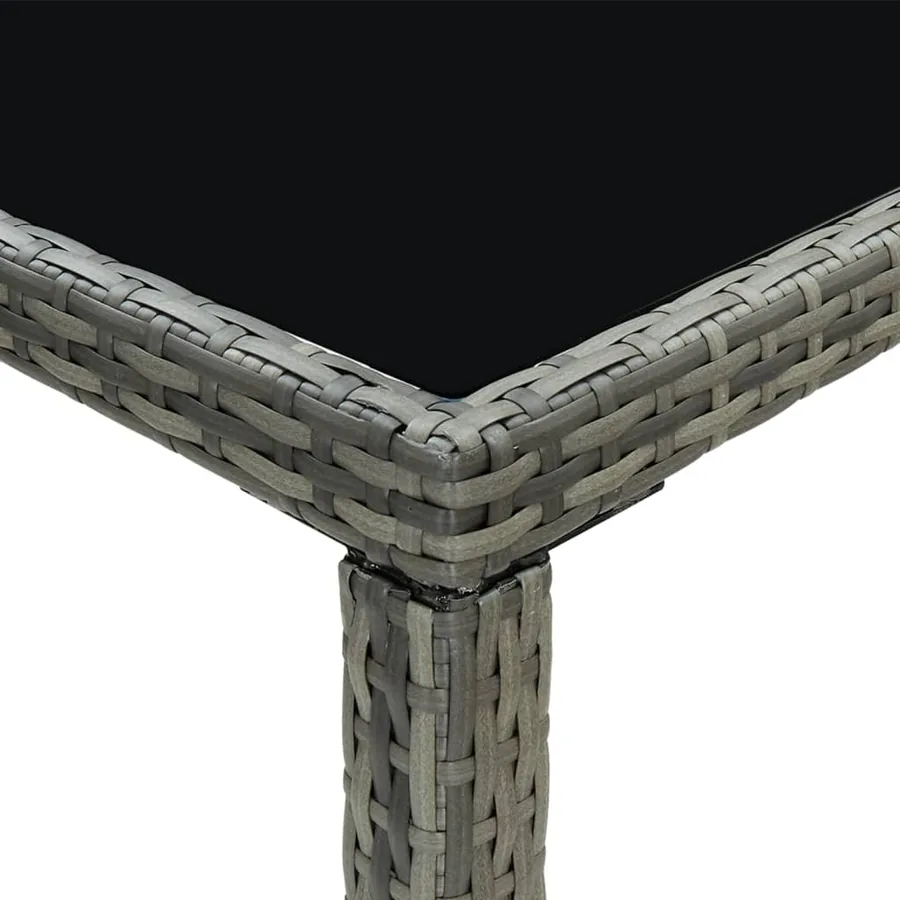 Ensemble de bar de jardin 5 pcs et coussins Résine tressée Gris - 13