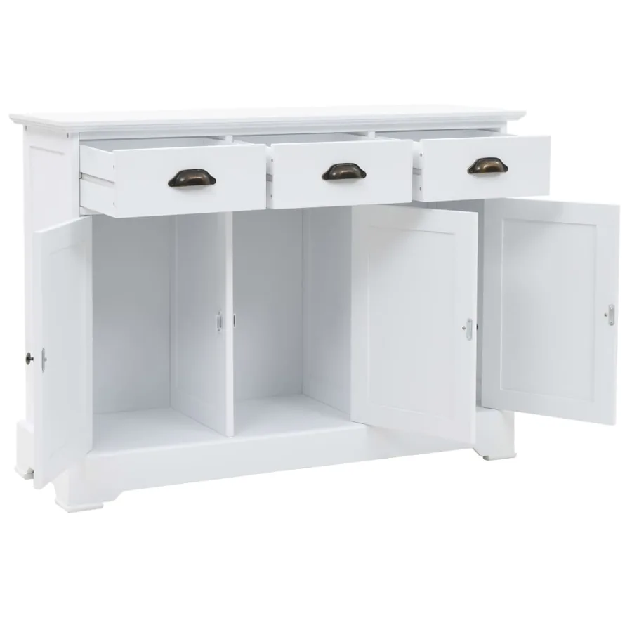 Buffet avec 3 portes MDF et Bois de pin 105x35x77,5 cm - 5