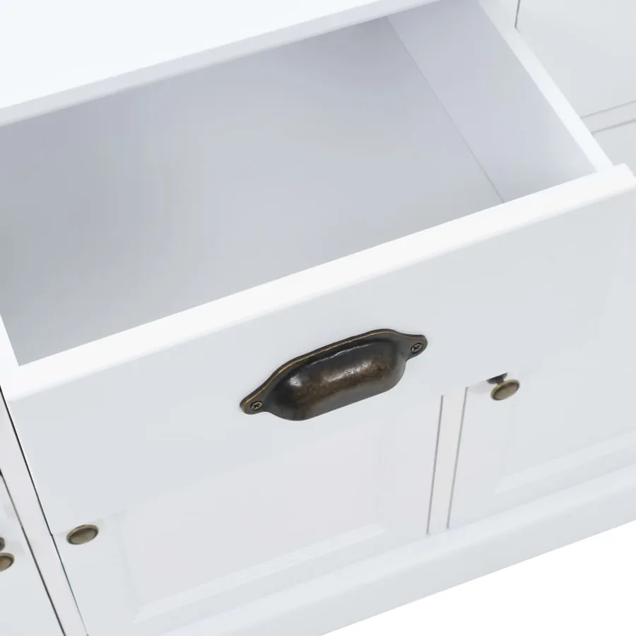Buffet avec 3 portes MDF et Bois de pin 105x35x77,5 cm - 8