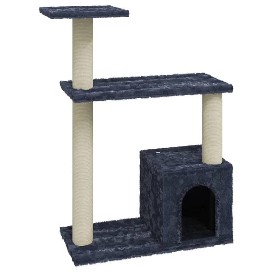 Arbre à chat avec griffoirs en sisal Gris foncé 70 cm - 2