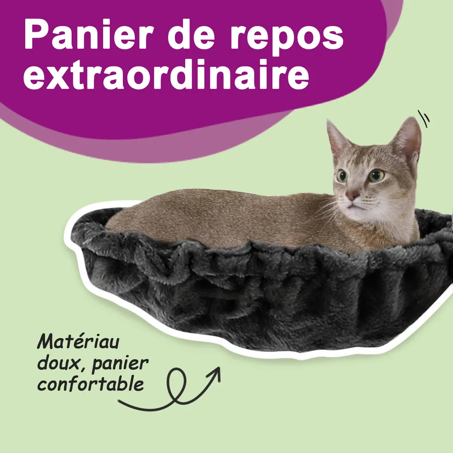 Arbre à chat avec griffoirs en sisal Gris foncé 70 cm - 7
