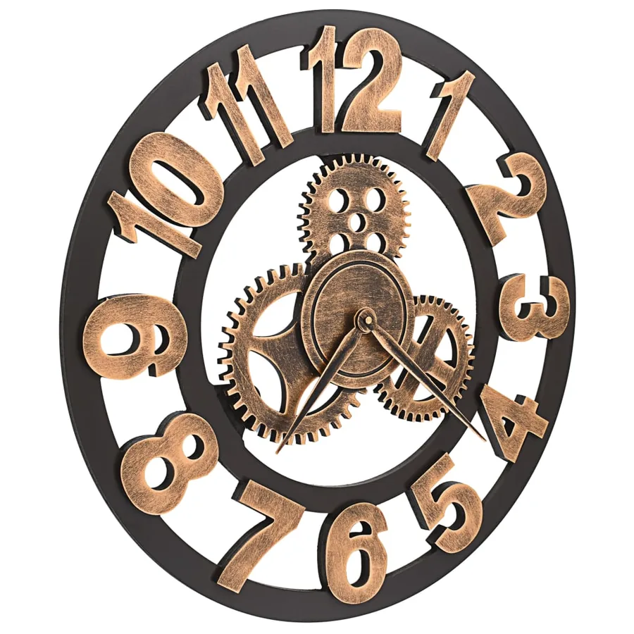 Horloge murale Métal 58 cm Doré et noir - 3
