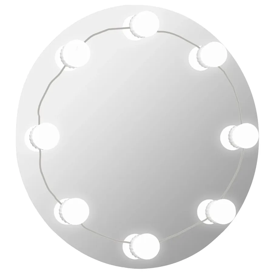Miroir mural avec lampes LED Rond Verre - 2