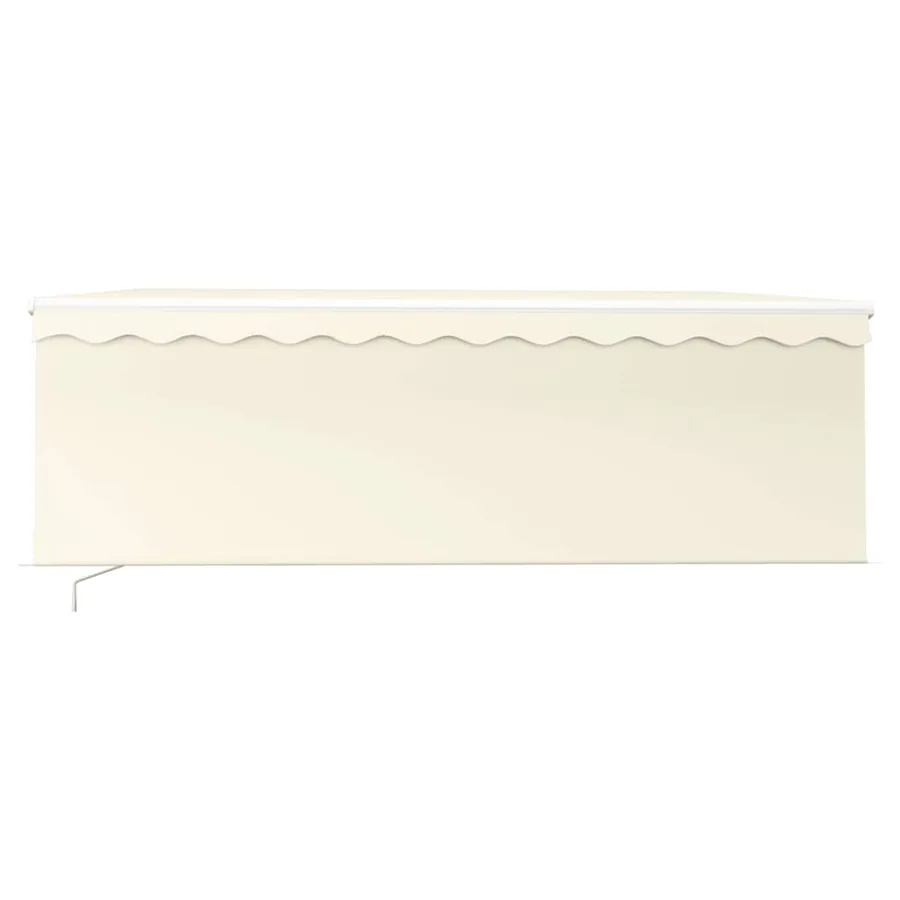 Auvent manuel rétractable avec store 4x3 m Crème - 3