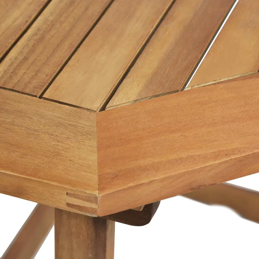 Ensemble de bistro 4 pcs Bois d'acacia solide - 5