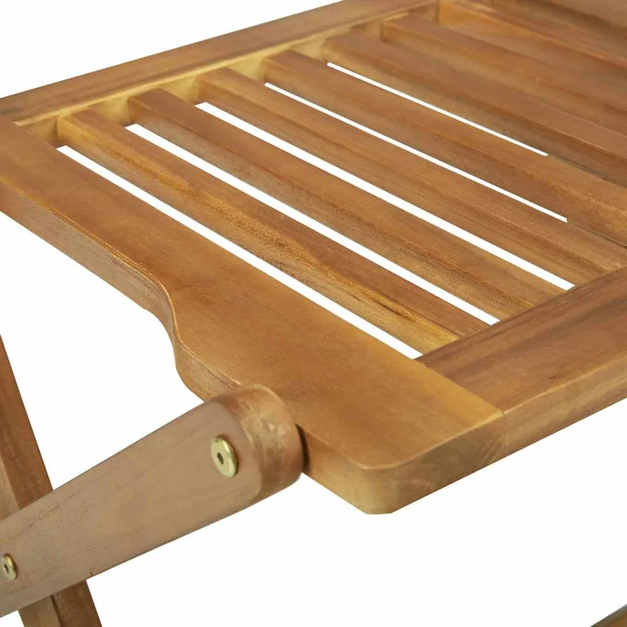 Ensemble de bistro 4 pcs Bois d'acacia solide - 9