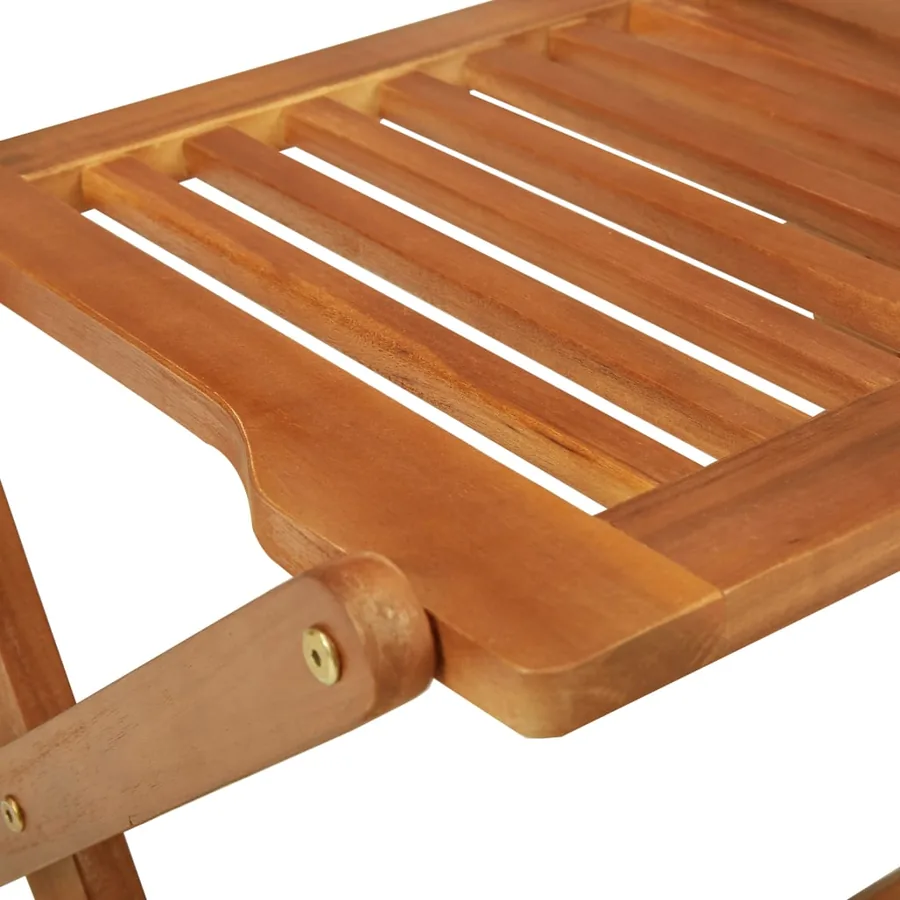 Ensemble à manger de jardin pliable 3 pcs Bois d'acacia solide - 11