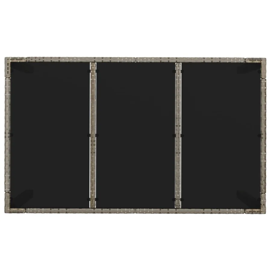 Ensemble à manger de jardin 5 pcs coussins gris résine tressée - 7