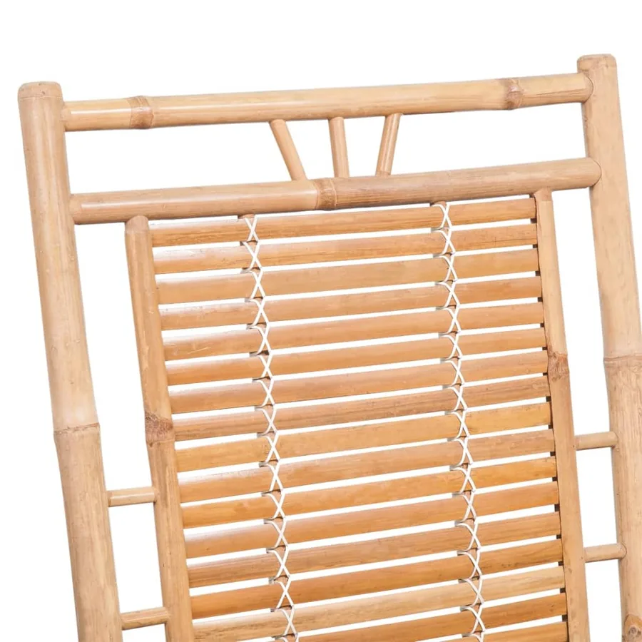 Chaise à bascule avec coussin Bambou - 4