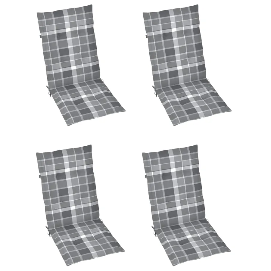 Chaises inclinables de jardin lot de 3 et coussins Bois acacia - 6
