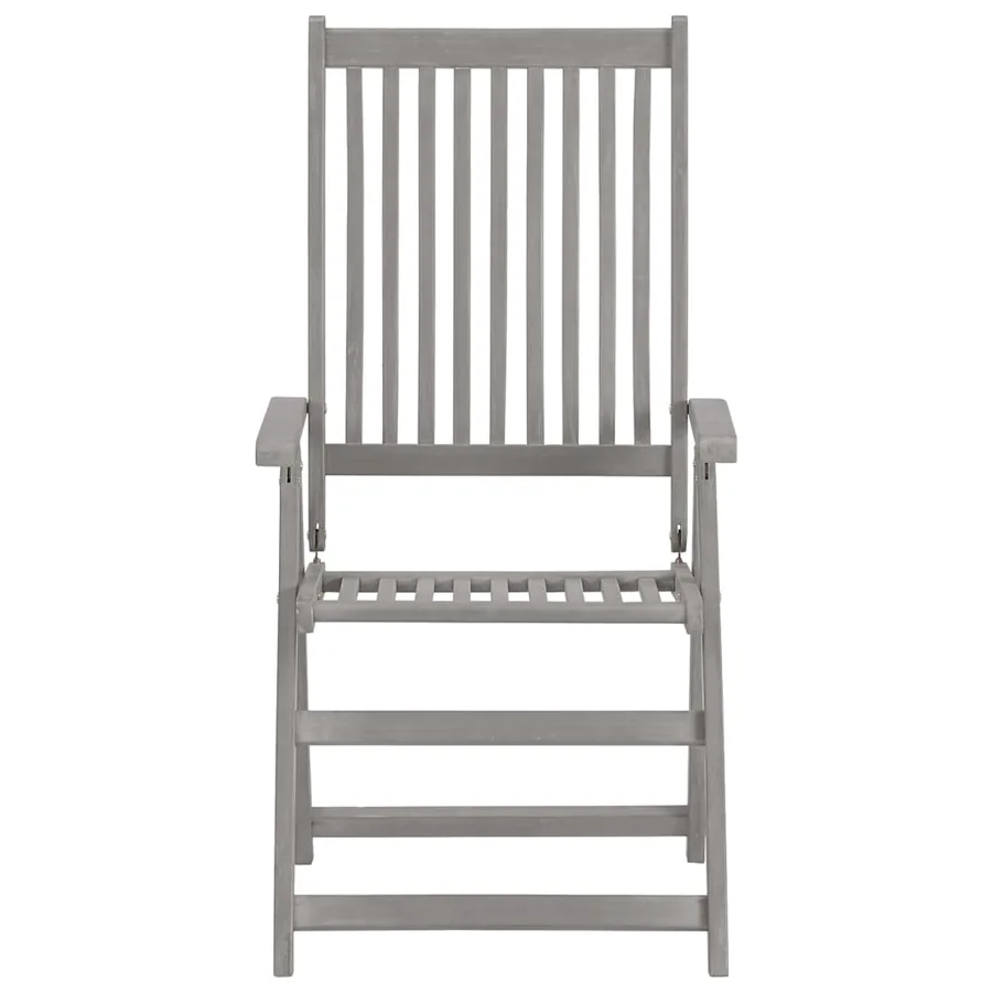 Chaises inclinables de jardin lot de 2 et coussins Bois acacia - 4