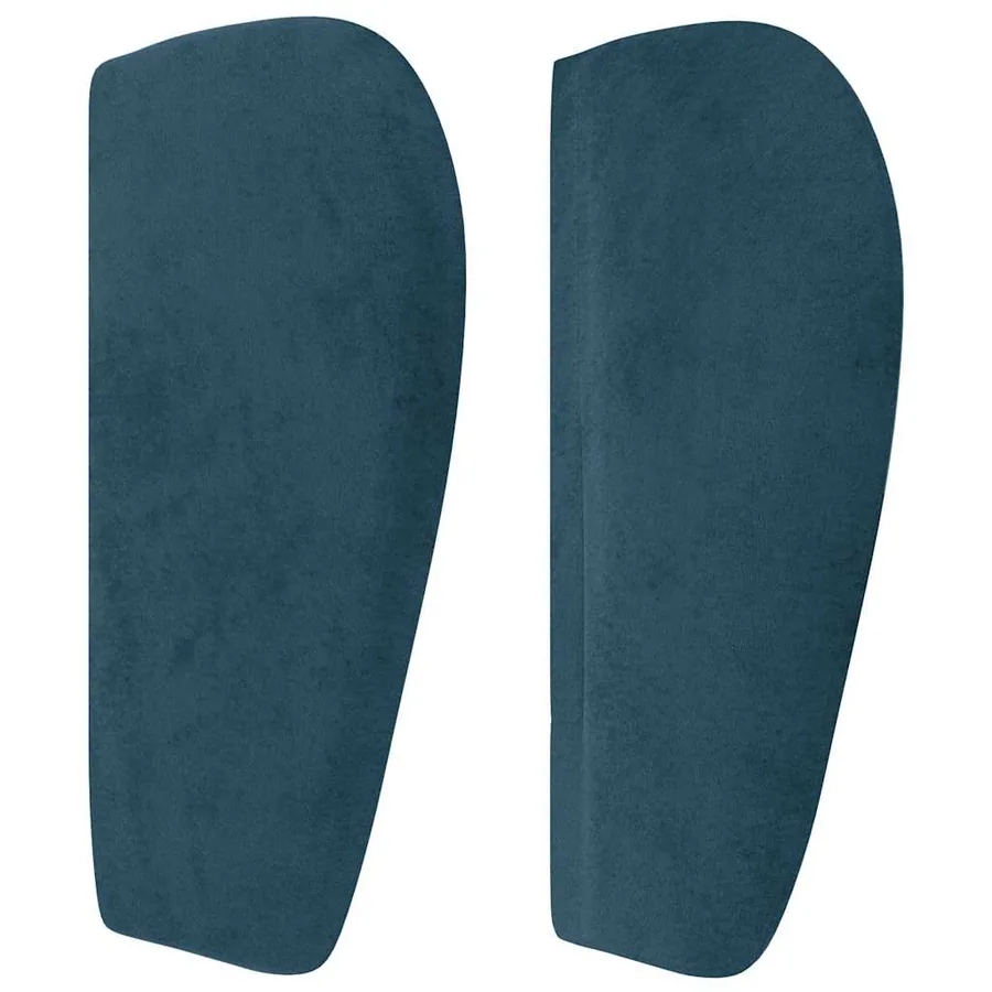 Tête de lit avec oreilles Bleu foncé 147x23x78/88 cm Velours - 4