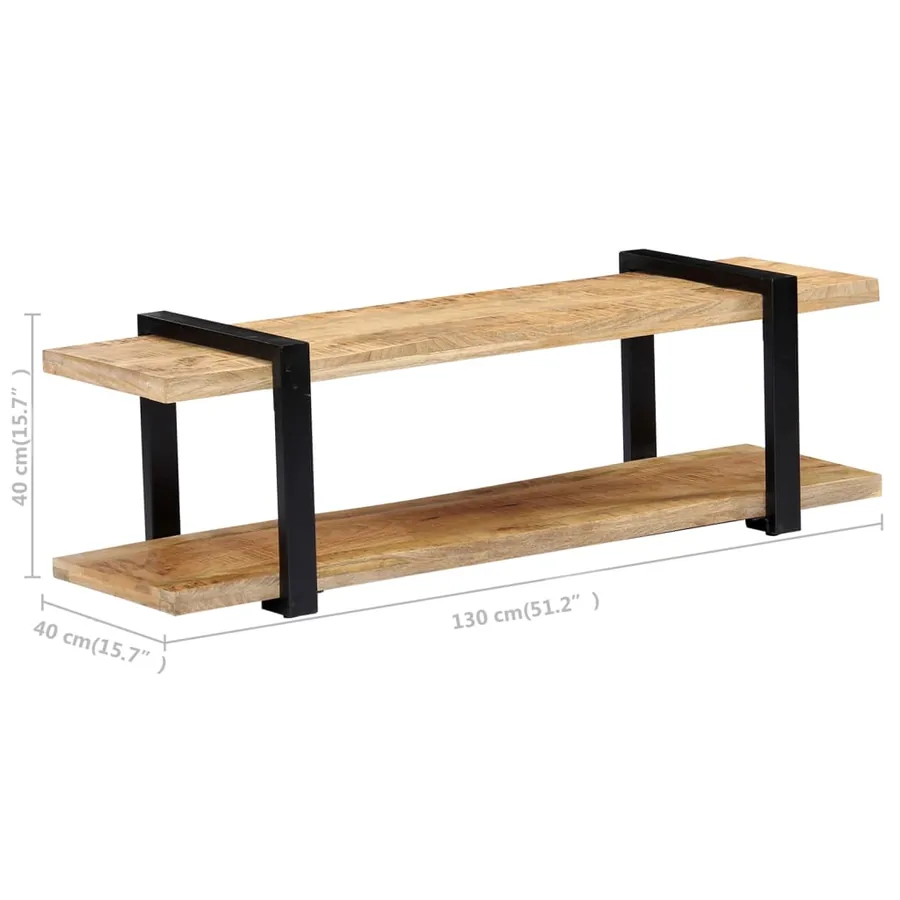 Meuble TV 247885 cm Bois de manguier massif - 6