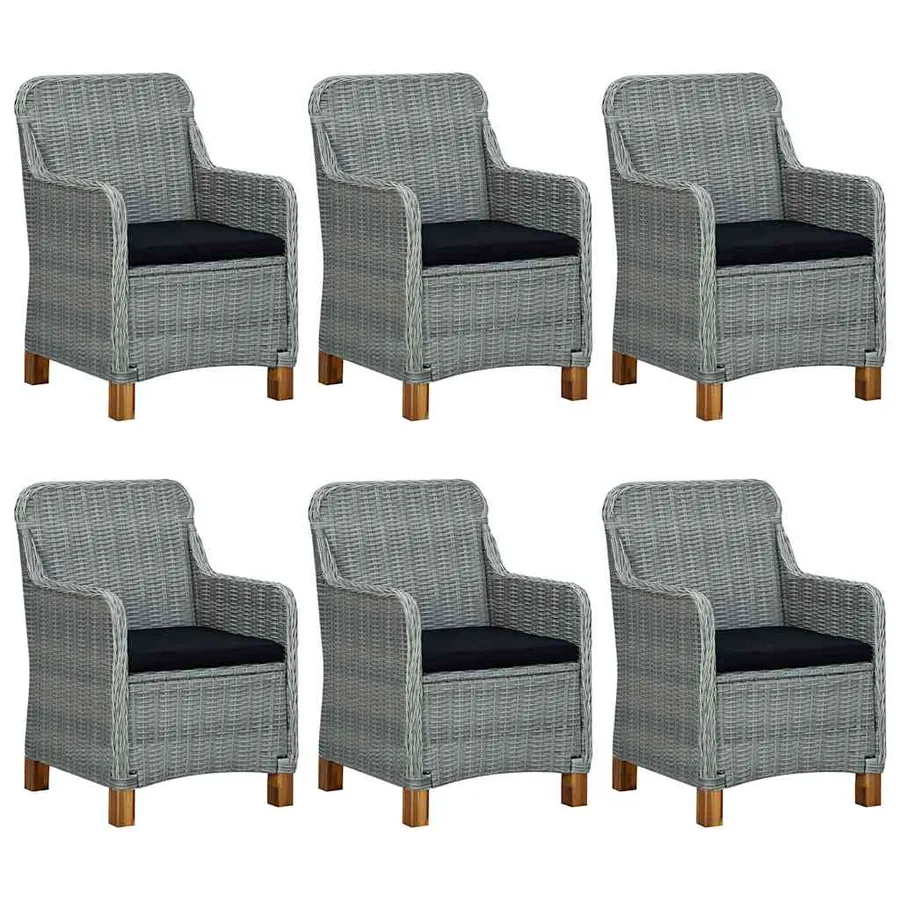 Ensemble à manger de jardin 9 pcs Gris clair - 2