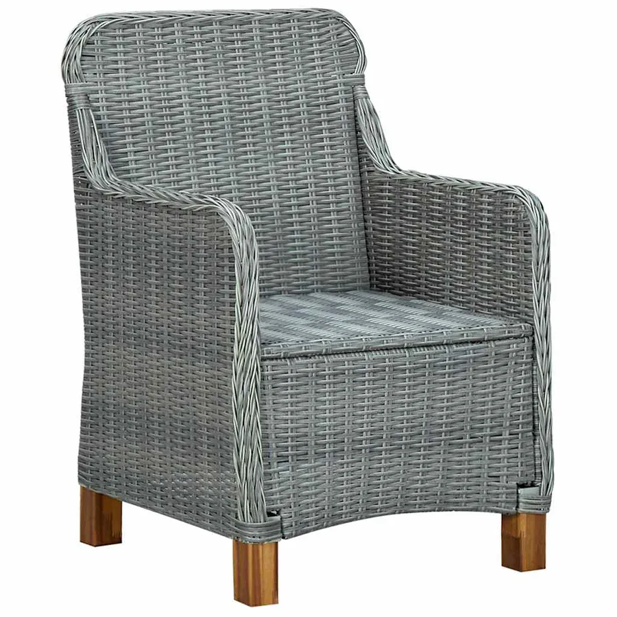 Ensemble à manger de jardin 9 pcs Gris clair - 4
