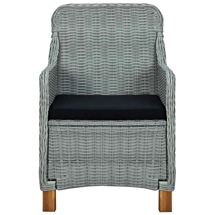 Ensemble à manger de jardin 9 pcs Gris clair - 5