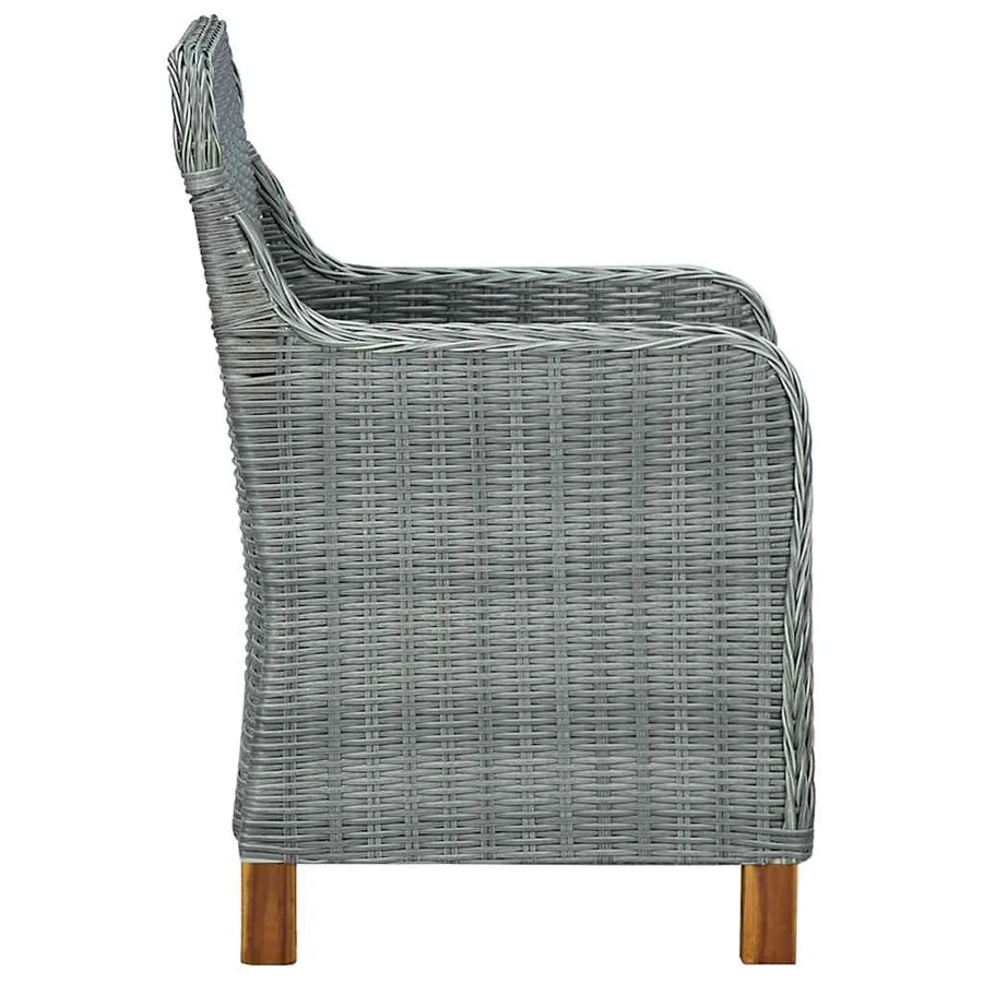 Ensemble à manger de jardin 9 pcs Gris clair - 6