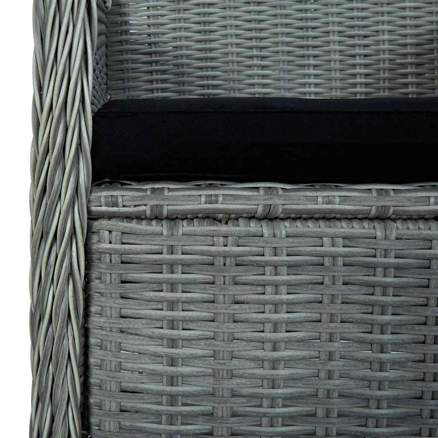 Ensemble à manger de jardin 9 pcs Gris clair - 8